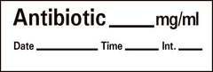 Precision Dynamics Drug Label Barkley® Anesthesia Label Tape _Reglan_mg/mL Date_Time_Int_ White 1/2 X 1-1/2 Inch - M-513363-4124 - Roll of 1