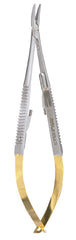 Needle Holder 5-1/2 Inch Length Serrated Jaws Spring Handle