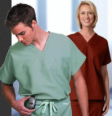 Fashion Seal Uniforms Scrub Shirt X-Large Burgundy 1 Pocket Short Sleeve Unisex