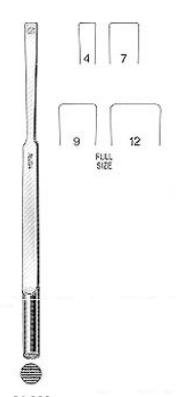 Miltex Osteotome Miltex® Cottle 7 mm Width Straight Blade with Rounded Corners OR Grade Stainless Steel NonSterile 7 Inch Length - M-514122-2392 - Each