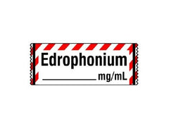 Shamrock Scientific Drug Label Shamrock Anesthesia Label Edrophonium / _____ mg / mL Red / White 1/2 X 1 Inch - M-514373-4864 - Roll of 1