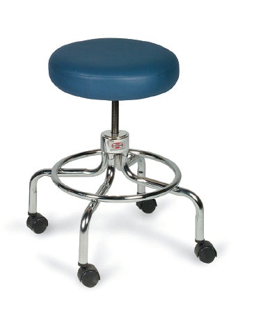Hausmann Industries Exam Stool Backless Spin Lift Height Adjustment 4 Casters, 2 Inch Diameter Rodeo Tan