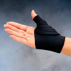 Patterson Medical Supply Thumb Support Comfort Cool® Thumb CMC Restriction Splint Adult Medium+ Hook and Loop Strap Closure Black