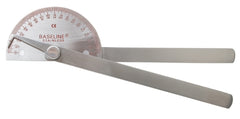 Fabrication Enterprises Goniometer Baseline® Stainless Steel 8 Inch 0 - 180 Degree Inches and Centimeters