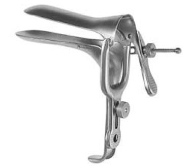 Miltex Vaginal Speculum MeisterHand® Pederson NonSterile OR Grade German Stainless Steel X-Narrow Double Blade Duckbill Reusable Without Light Source Capability - M-516835-4004 - Each