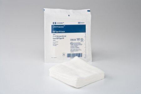 Cardinal USP Type VII Gauze Sponge Dermacea™ Cotton 16-Ply 4 X 4 Inch Square Sterile