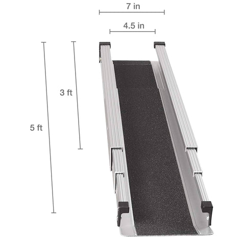 DMI Retractable Lightweight Portable Wheelchair Ramps AM-517-4094-0000