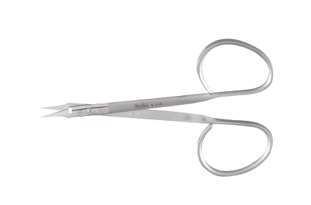 Stitch Scissors Miltex® 3-7/8 Inch Length OR Grade German Stainless Steel NonSterile Ribbon Style Finger Ring Handle Curved Blade Sharp Tip / Sharp Tip