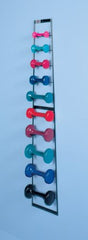 Hausmann Industries Dumbbell Set with Storage Rack 10 Piece Set with Wall Rack 1 to 10 lbs.
