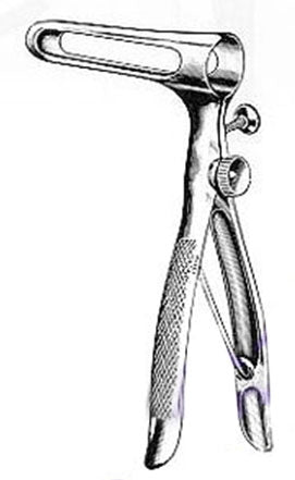 Rectal Speculum Sims 6 Inch Long / Blades: 3-1/2 Inch Long X 1 Inch Wide at Distal End