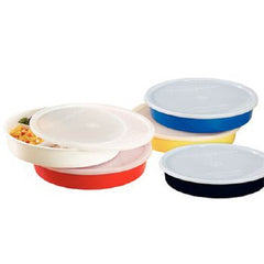 Patterson Medical Supply Partitioned High-Sided Dish Sammons Preston White Reusable Polypropylene 10 Inch Diameter