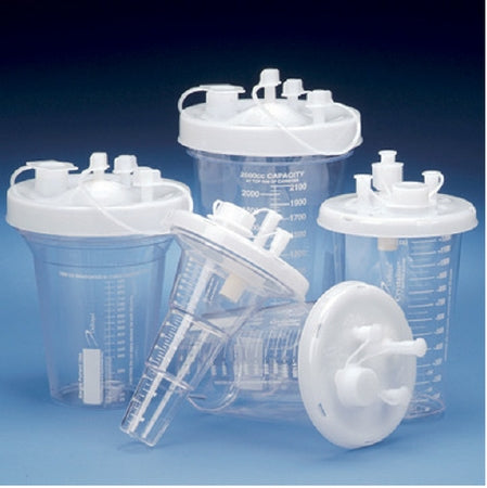 DeRoyal Suction Canister Crystaline™ 1200 mL Press On Lid - M-517985-2380 - Case of 40