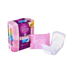 Kimberly Clark Bladder Control Pad Poise® 12.4 Inch Length Moderate Absorbency Polymer Core Regular Adult Female Disposable - M-518188-1203 - Pack of 16
