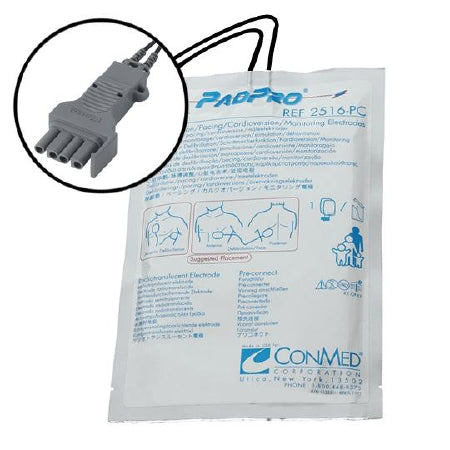 Conmed Electrode Adult, Radiotransparent, 6 X 4.25 Inch Physio Control Medtronic Direct Connect AED