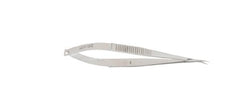 Miltex Micro Scissors Miltex® Miltex 5-3/4 Inch Length OR Grade German Stainless Steel NonSterile Flat Thumb Handle with Spring Curved Blade Sharp Tip / Sharp Tip - M-518491-1889 - Each