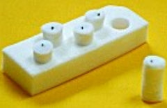 First Aid Surgical Dissector Sponge Auto-Count® X-Ray Detectable Cotton 3/8 X 3/4 Inch 5 Count Foam Count Holder Sterile