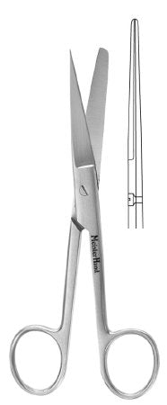 Miltex Operating Scissors MeisterHand® 5-1/2 Inch Length Surgical Grade Stainless Steel NonSterile Finger Ring Handle Straight Sharp Tip / Blunt Tip - M-519611-2874 - Each