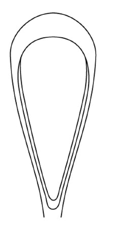 Miltex Uterine Curette MeisterHand® Sims 11 Inch Length Single-ended Hollow Handle with Grooves Size 1 Tip Sharp Teardrop Loop Tip - M-519619-3334 - Each