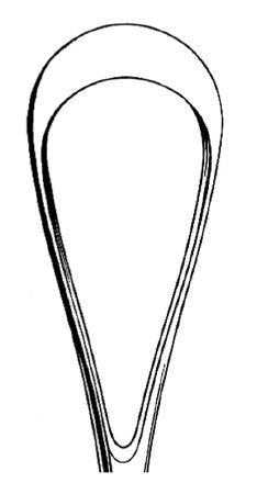 Miltex Uterine Curette MeisterHand® Sims 11 Inch Length Single-ended Hollow Handle with Grooves Size 5 Tip Sharp Teardrop Loop Tip - M-519621-4644 - Each