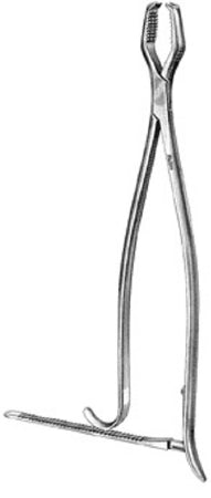 Bone Holding Forceps Lane 13 Inch Length Surgical Grade Stainless Steel NonSterile Ratchet Lock Straight Serrated Tip