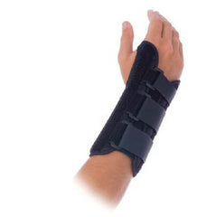 Patterson Medical Supply Wrist Brace Rolyan® Fit Fabric / Lycra® / Metal Right Hand Black Large