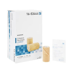 Cohesive Bandage McKesson 4 Inch X 5 Yard Standard Compression Self-adherent Closure Tan Sterile