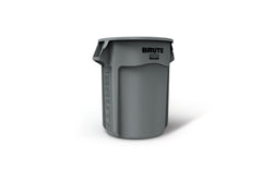 RJ Schinner Co Trash Can Rubbermaid® Brute® 55 gal. Round Gray Plastic Open Top - M-521335-4198 - Each