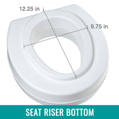 HealthSmart Portable Elevated Toilet Seat Riser AM-522-1508-1900HS