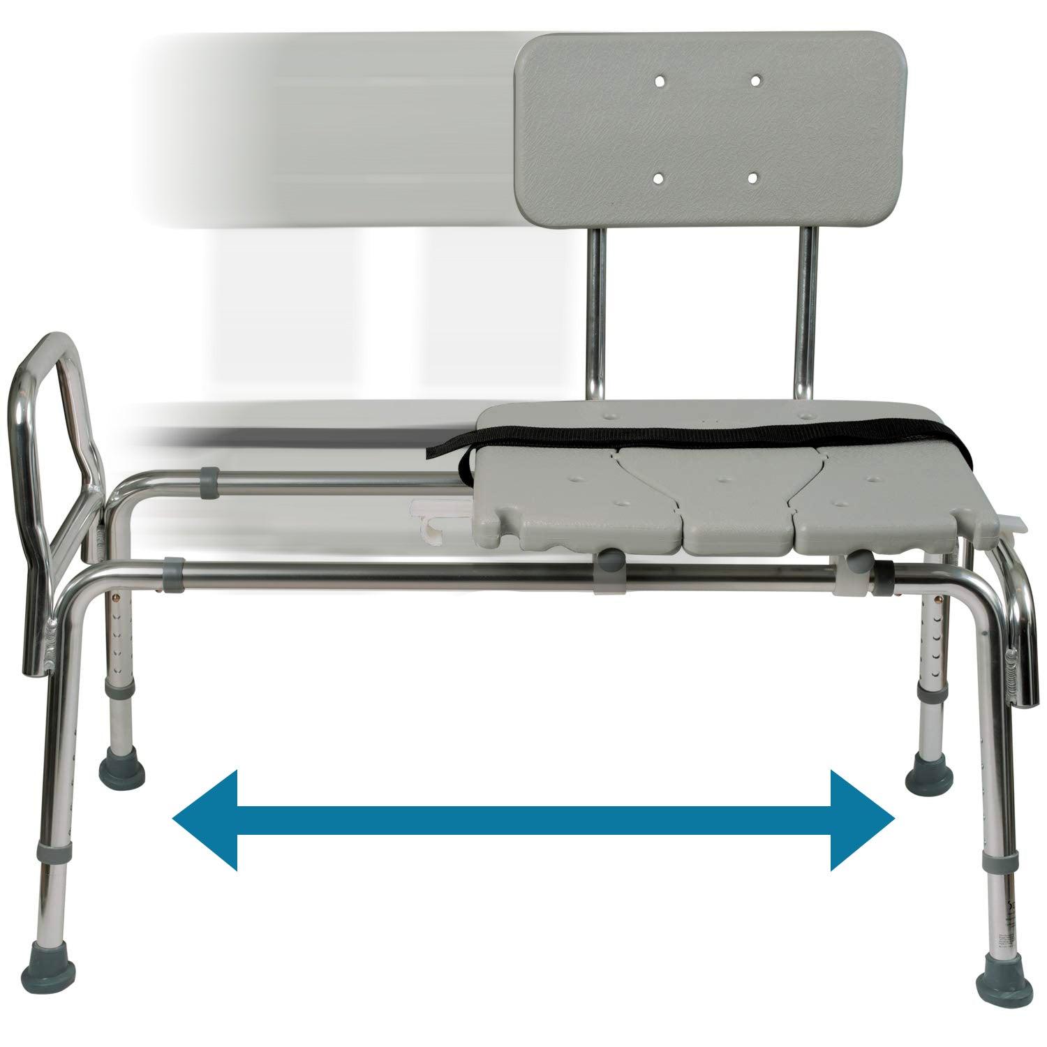DMI Sliding Transfer Bench Shower Chair with Cut-Out Seat AM-522-1734-1900