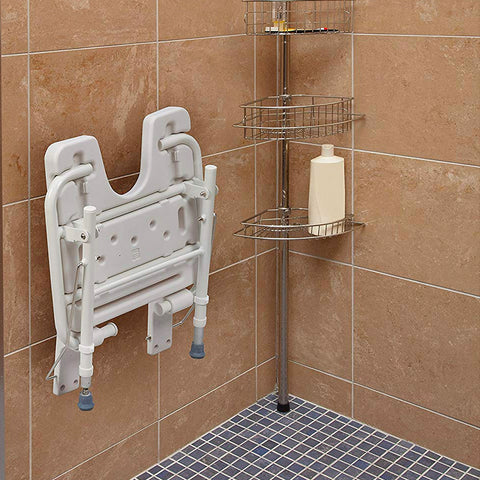 HealthSmart Wall Mount Fold Away Shower Seat Bench AM-522-3700-1900