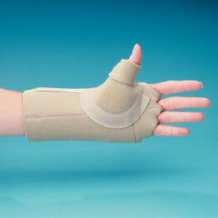 Patterson Medical Supply Thumb Support Rolyan® In-Line™ One Size Fits Most Hook Material Left Hand Beige