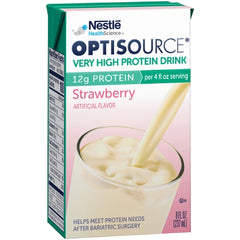 Nestle Healthcare Nutrition Oral Supplement Optisource® Strawberry Flavor Ready to Use 8 oz. Carton