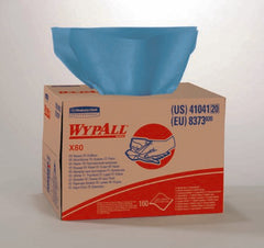 Kimberly Clark Task Wipe WypAll® X80 Heavy Duty Blue NonSterile Cellulose / Polypropylene 12-1/2 X 16-4/5 Inch Reusable - M-523805-3228 - Case of 160