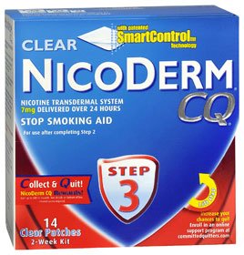 Glaxo Smith Kline Stop Smoking Aid Nicoderm CQ® 7 mg Strength Transdermal Patch