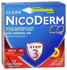 Glaxo Smith Kline Stop Smoking Aid Nicoderm CQ® 7 mg Strength Transdermal Patch