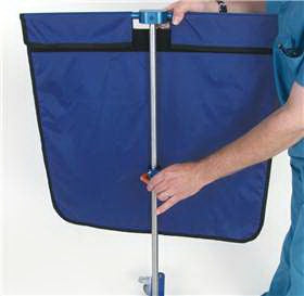 Alimed Rolling Radiation Shield 23-1/2 X 24 Inch, Royal Blue, Aluminum, Steel