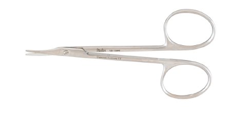 Miltex Corneal Scissors Miltex® McGuire 4-1/8 Inch Length OR Grade German Stainless Steel NonSterile Finger Ring Handle Curved Left Blade Blunt Tip / Blunt Tip - M-524092-2856 - Each