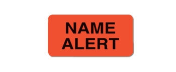 Carstens Pre-Printed Label Barkley® Advisory Label Pink Autoclavable Name Alert Black Alert Label 3/4 X 1-1/2 Inch - M-524339-2726 - Roll of 1