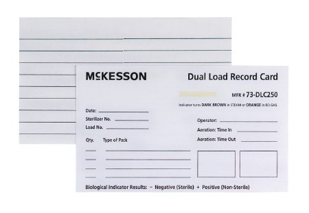 Sterilization Record Card McKesson Steam / EO Gas