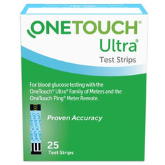 LifeScan Blood Glucose Test Strips OneTouch® Ultra® 2 25 Strips per Box For OneTouch® Ultra® Blood Glucose Meter