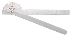 Fabrication Enterprises Pocket Goniometer Baseline® Stainless Steel 6 Inch 180 Degree Scale In 5 Degree Increment