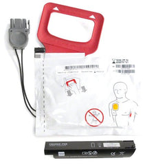 The Palm Tree Group Replacement Kit LIFEPAK CR® Plus Includes 1 set of electrode pads, 1 CHARGE-PAK charging unit and discharger CHARGE-PAK™ charging unit and QUIK-PAK pacing/defibrillation/ECG electrode pads