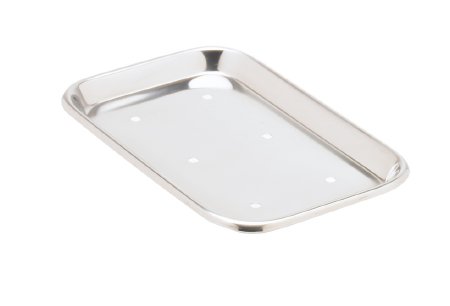 Miltex Instrument Tray Miltex® Perforated Mayo Stainless Steel 23/32 X 6-1/2 X 10 Inch - M-528669-2825 - Each