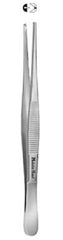 Tissue Forceps MeisterHand® 6 Inch Length Surgical Grade German Stainless Steel NonSterile NonLocking Thumb Handle Straight 1 X 2 Teeth