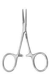 Hemostatic Forceps MeisterHand® Hartmann-Mosquito 3-1/2 Inch Length Surgical Grade German Stainless Steel NonSterile Ratchet Lock Finger Ring Handle Straight Serrated Tips