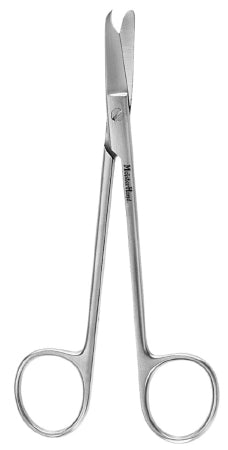 Stitch Scissors MeisterHand® Littauer Jr 4-1/2 Inch Length Surgical Grade Stainless Steel NonSterile Finger Ring Handle Straight Blunt Tip / Blunt Tip