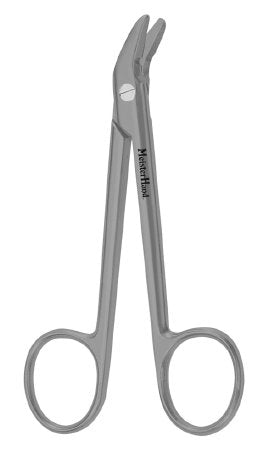 Wire Cutting Scissors MeisterHand® 4-3/4 Inch Length Surgical Grade Stainless Steel NonSterile Finger Ring Handle Side Angled Blunt Tip / Blunt Tip