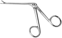 Ear Forceps MeisterHand® Hartmann-Noyes 3-1/4 Inch Length Surgical Grade German Stainless Steel NonSterile NonLocking Finger Ring Handle Straight Serrated Alligator Jaws