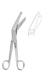 Plaster Shears MeisterHand® Esmarch 8 Inch Length Surgical Grade Stainless Steel NonSterile Finger Ring Handle Angled Blunt Tip / Blunt Tip