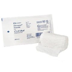 Cardinal Fluff Bandage Roll Dermacea™ Gauze 3-Ply 3 Inch X 4-1/8 Yard Roll Shape Sterile